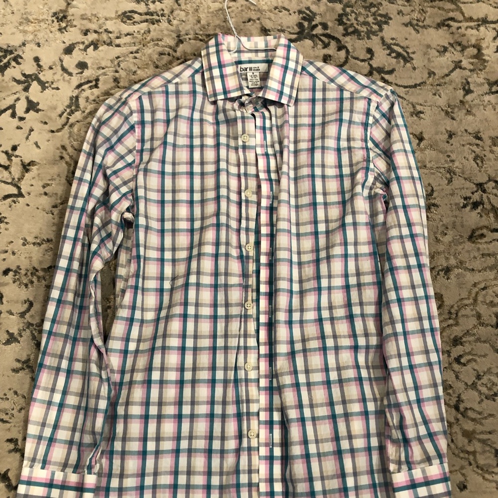 Checkered button down shirt